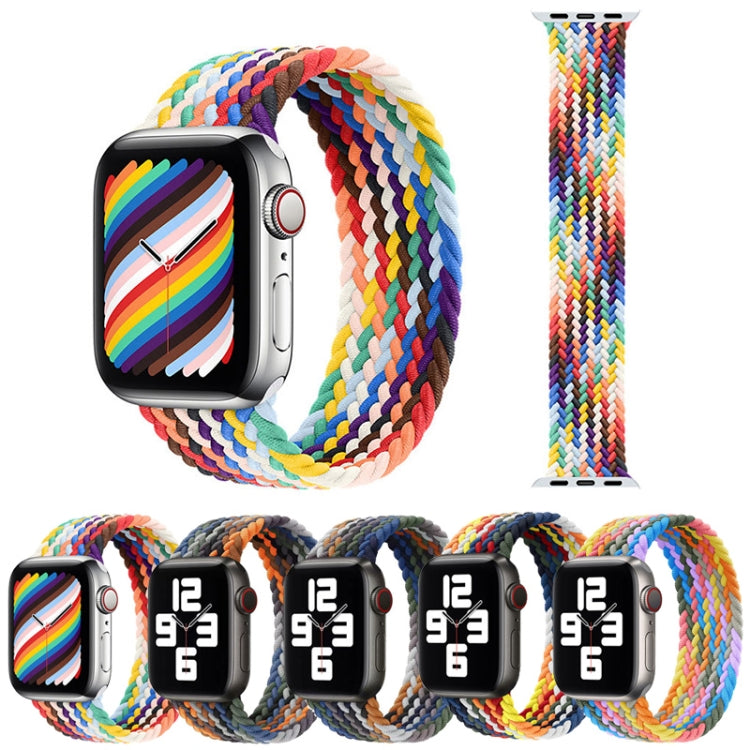 Metal Head Braided Nylon Watch Band, Size: XS 128mm For Apple Watch Series 7 41mm / 6 & SE & 5 & 4 40mm / 3 & 2 & 1 38mm(Heartbeat Purple) by bashfashion