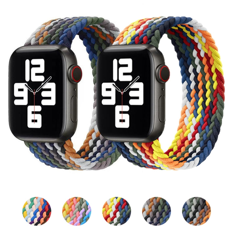 Metal Head Braided Nylon Watch Band, Size: L 155mm For Apple Watch Series 7 41mm / 6 & SE & 5 & 4 40mm / 3 & 2 & 1 38mm(Colorful) by bashfashion