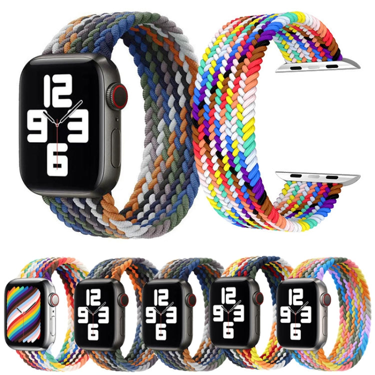 Metal Head Braided Nylon Watch Band, Size: XS 135mm For Apple Watch Series 7 45mm / 6 & SE & 5 & 4 44mm / 3 & 2 & 1 42mm(Camouflage Colorful) by bashfashion