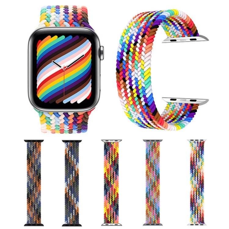 Metal Head Braided Nylon Watch Band, Size: S 145mm For Apple Watch Series 7 45mm / 6 & SE & 5 & 4 44mm / 3 & 2 & 1 42mm(Heartbeat Purple) by bashfashion
