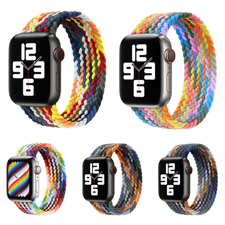 Metal Head Braided Nylon Watch Band, Size: L 165mm For Apple Watch Series 7 45mm / 6 & SE & 5 & 4 44mm / 3 & 2 & 1 42mm(Camouflage Colorful) by bashfashion
