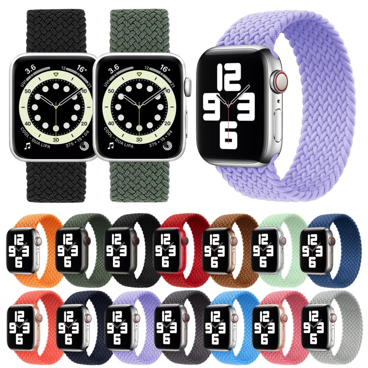 Metal Head Braided Nylon Solid Color Watch Band For Apple Watch Ultra 49mm&Watch Ultra 2 49mm / Series 9&8&7 45mm / SE 3&SE 2&6&SE&5&4 44mm / 3&2&1 42mm, Size:L 165mm(Pearl White) by bashfashion