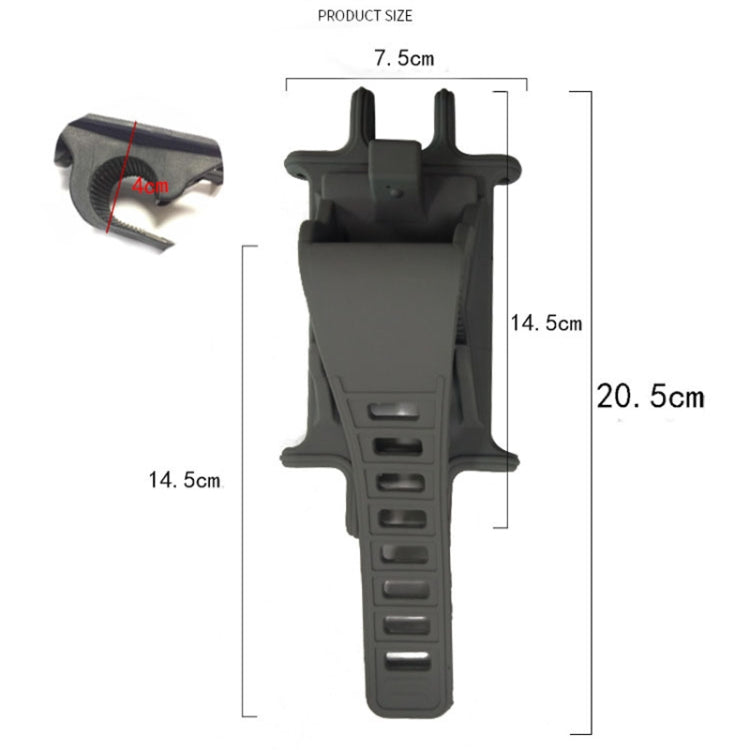 Silica Gel Bicycle Universal Phone Holder(Black) by bashfashion