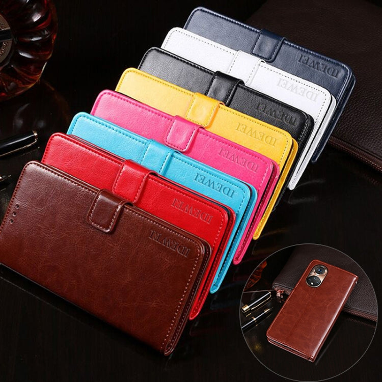 For Honor 50 idewei Crazy Horse Texture Horizontal Flip Leather Case with Holder & Card Slots & Wallet(Yellow) by idewei