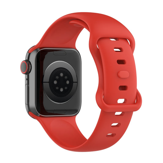 Small Size Silicone Watch Band For Apple Watch Ultra 49mm& Ultra 2 49mm / Series 9&8&7 45mm / SE 3&SE 2&6&SE&5&4 44mm / 3&2&1 42mm(Red) by bashfashion