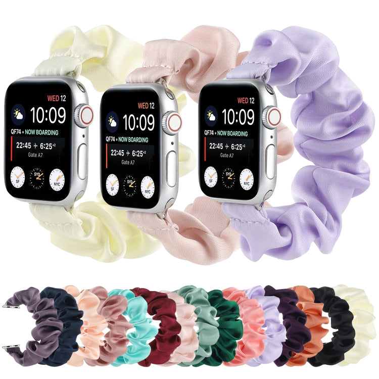 Scarf Hair Tie Watch Band For Apple Watch Series 9&8&7 41mm / SE 3&SE 2&6&SE&5&4 40mm / 3&2&1 38mm(Purple) by bashfashion