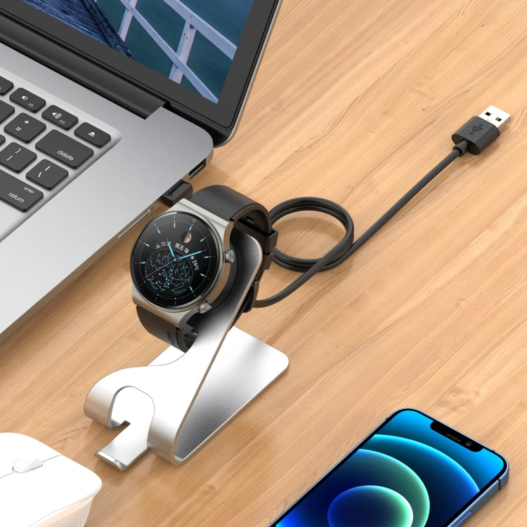 For Huawei Watch 3 / 3 Pro Universal Metal Magnetic Charger Holder(Silver) by bashfashion