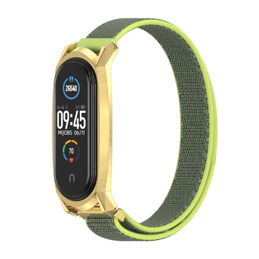 For Xiaomi Mi Band 6 / 5 / 4 / 3 Mijobs GT Nylon Loop Watch Band(Yellow Gold) by MIJOBS