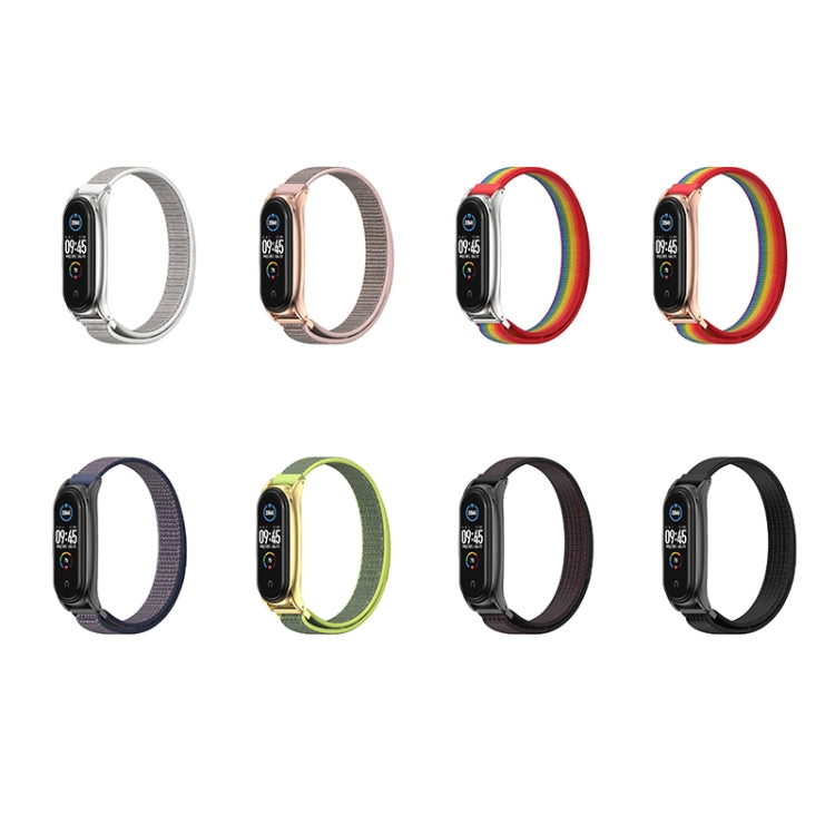 For Xiaomi Mi Band 6 / 5 / 4 / 3 Mijobs Nylon Loop Plus Watch Band Watch Band(Black) by MIJOBS
