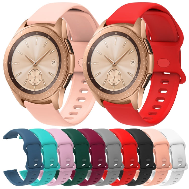 22mm For Apex 46mm / Apex Pro / Ticwatch Pro 3 Universal Inner Back Buckle Perforation Silicone Watch Band(Black) by bashfashion