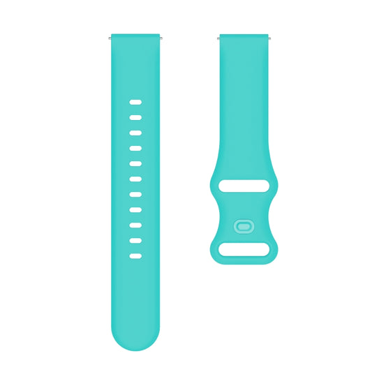 20mm For Amazfit GTS4 / GTS4 mini / GTS3 Universal Inner Back Buckle Perforation Silicone Watch Band(Mint Green) by MIJOBS