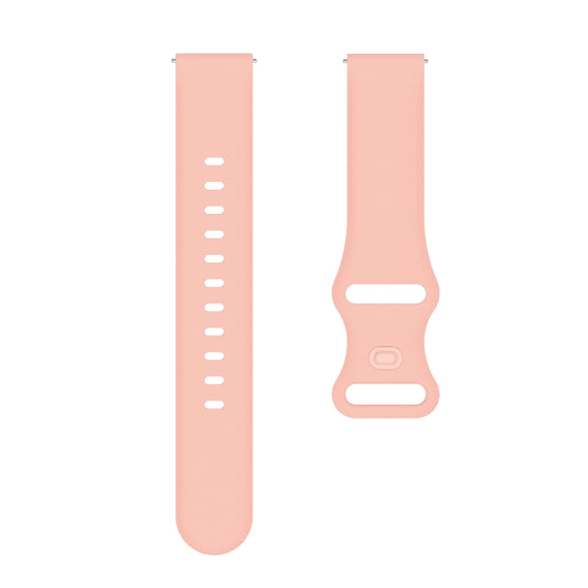 22mm For Xiaomi Haylou RT RS3 LS04 / LS05S Universal Inner Back Buckle Perforation Silicone Watch Band(Pink) by MIJOBS
