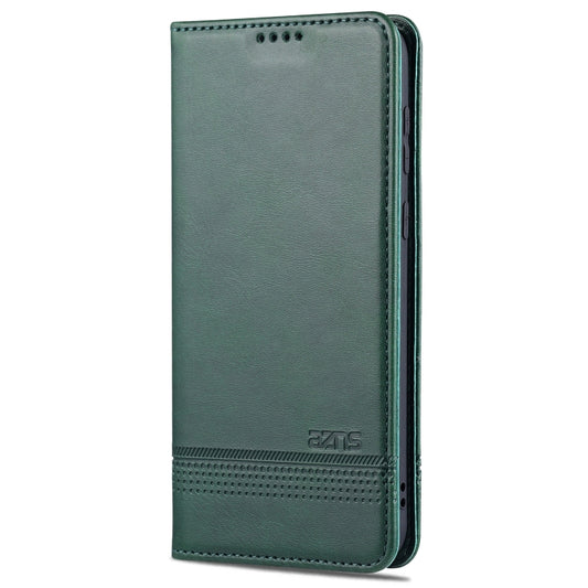 For Huawei P50 AZNS Magnetic Calf Texture Horizontal Flip Leather Case with Card Slots & Holder & Wallet(Dark Green) by AZNS