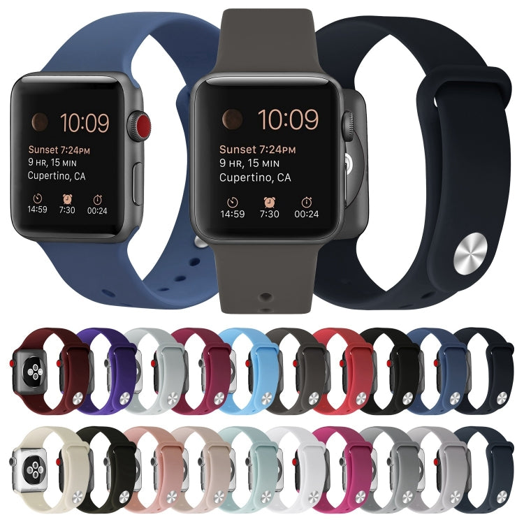 Silicone Watch Band For Apple Watch Series 9&8&7 41mm / SE 3&SE 2&6&SE&5&4 40mm / 3&2&1 38mm(Brick Cyan) by bashfashion