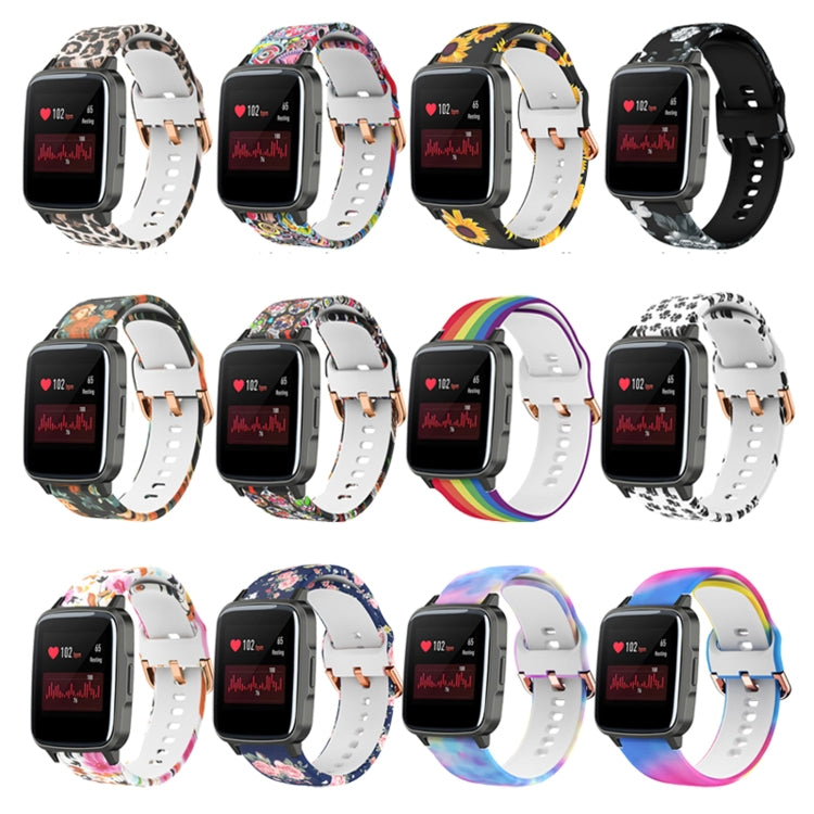 For Xiaomi Haylou LS01 Silicone Printing Watch Band(Colorful Skull) by MIJOBS