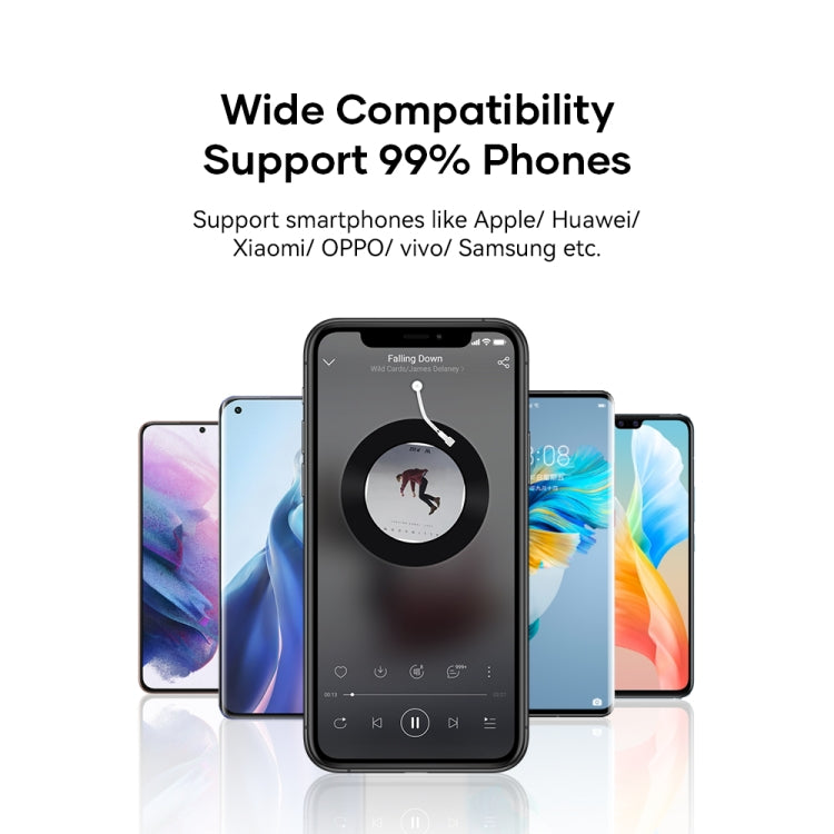 ROCK EB300 Bluetooth 5.1 TWS Stereo Wireless Bluetooth Earphone(White) by ROCK