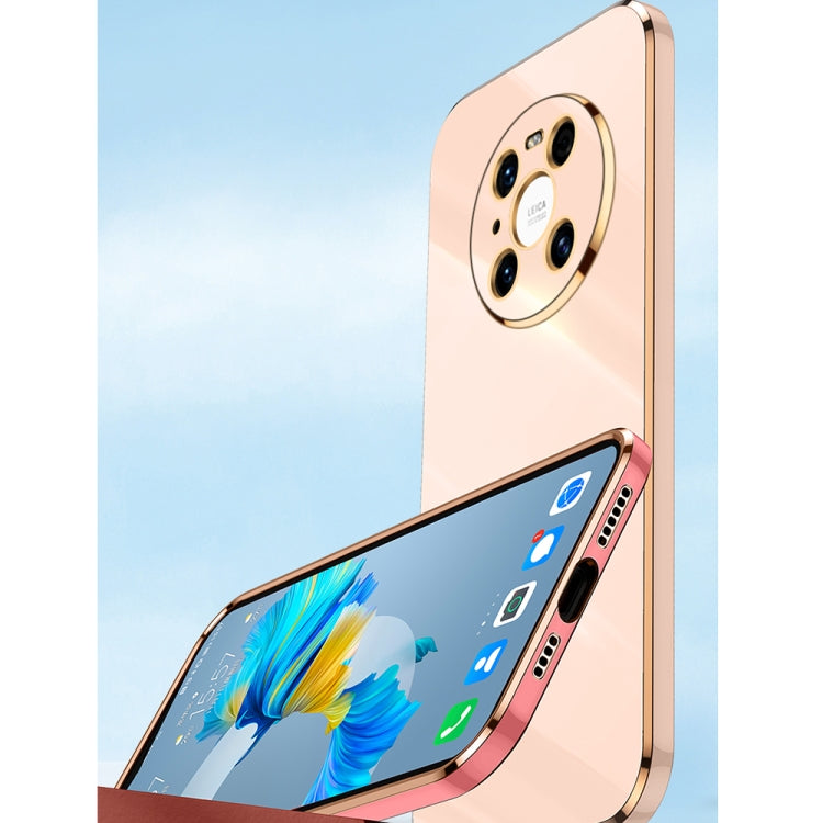 For Huawei Mate 40 Pro XINLI Straight Edge 6D Electroplate TPU Phone Case(Hawthorn Red) by XINLI