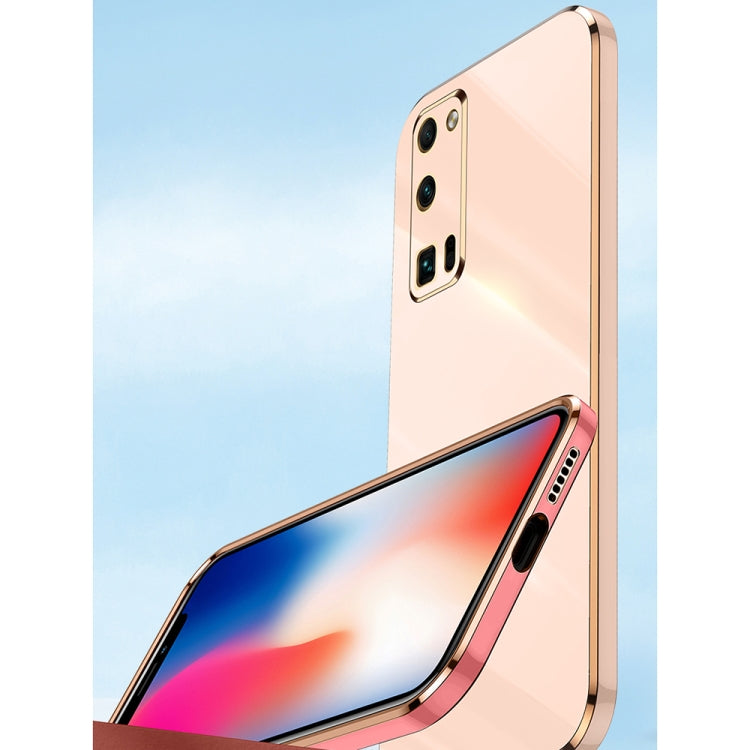 For Honor 30 XINLI Straight Edge 6D Electroplate TPU Phone Case(Pink) by XINLI