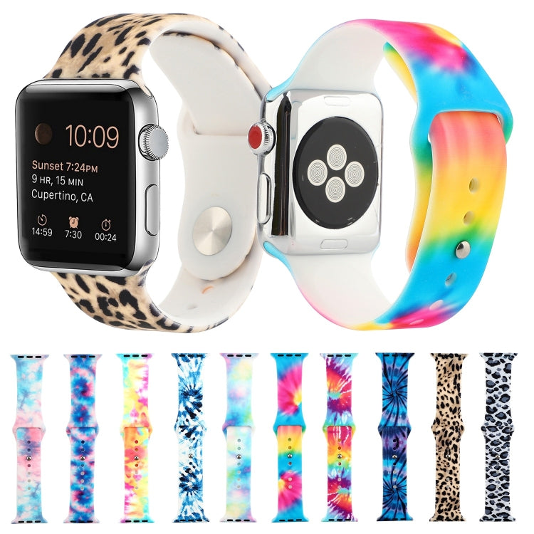 Silicone Painted Pattern Watch Band For Apple Watch Ultra 49mm&Watch Ultra 2 49mm / Series 9&8&7 45mm / SE 3&SE 2&6&SE&5&4 44mm / 3&2&1 42mm(J) by bashfashion