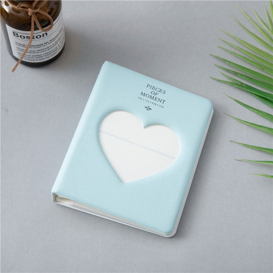 Hollow Heart 64 Pockets Photo Book Album Name Card Holder for Fujifilm Instax Mini 8 /7s /70 /25 /50s /90(Light Mint) by bashfashion