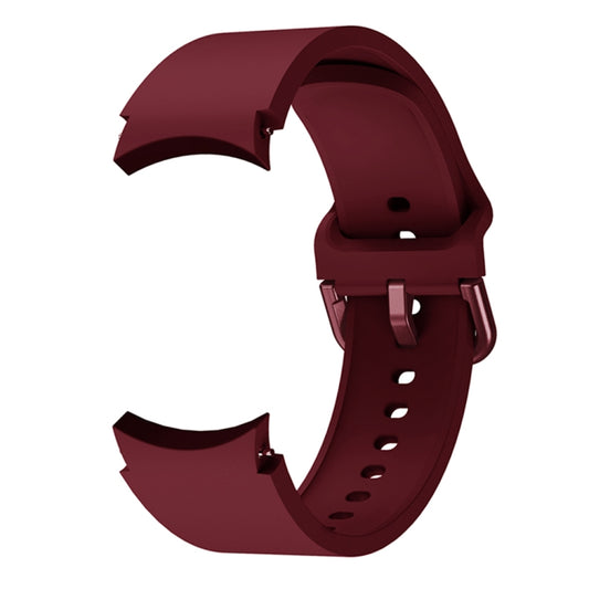 For Samsung Galaxy Watch4 40mm Universal Silicone Colorful Buckle Watch Band(Wine Red) by bashfashion