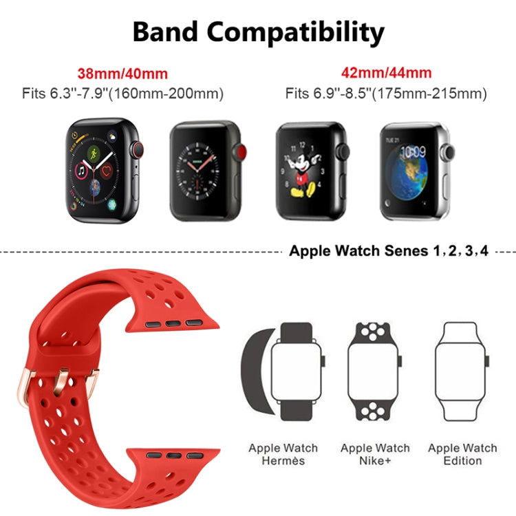 Silicone Watch Band For Apple Watch Series 9&8&7 41mm / SE 3&SE 2&6&SE&5&4 40mm / 3&2&1 38mm(Purple) by bashfashion