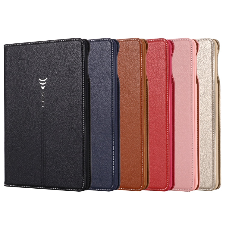 For iPad Mini 2019 & 4 & 3 & 2 & 1 GEBEI PU+TPU Horizontal Flip Protective Case with Holder & Card Slots(Brown) by GEBEI