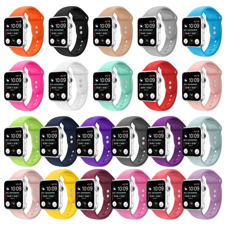 Double Nail Silicone Strap Watch Band For Apple Watch Series 9&8&7 41mm / SE 3&SE 2&6&SE&5&4 40mm / 3&2&1 38mm(Lavender) by bashfashion