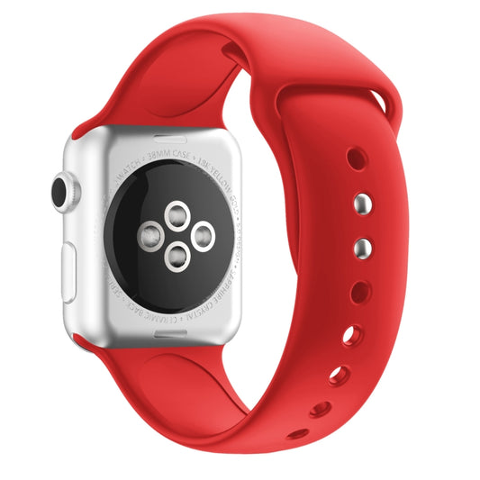 Double Nail Silicone Strap Watch Band For Apple Watch Ultra 49mm&Watch Ultra 2 49mm / Series 9&8&7 45mm / SE 3&SE 2&6&SE&5&4 44mm / 3&2&1 42mm(Red) by bashfashion