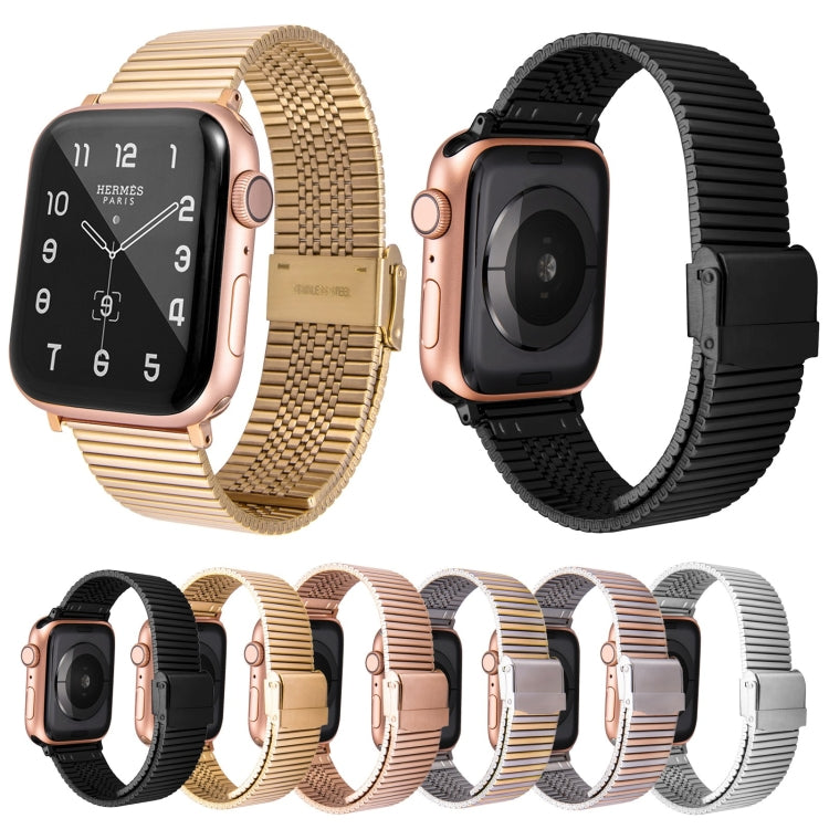 Multi-baht Steel Watch Band For Apple Watch Ultra 49mm&Watch Ultra 2 49mm / Series 9&8&7 45mm / SE 3&SE 2&6&SE&5&4 44mm / 3&2&1 42mm(Gold) by bashfashion
