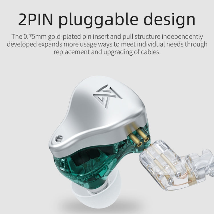 KZ AST 24-unit Balance Armature Monitor HiFi In-Ear Wired Earphone No Mic(Silver) by KZ