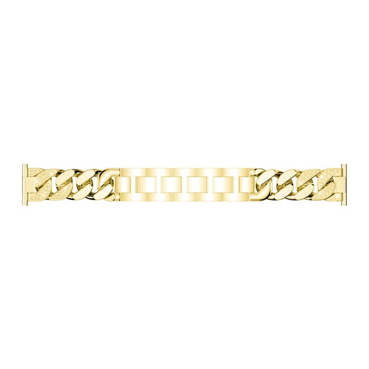 For Garmin Vivoactive 4 / Venu 2 22mm Row Diamonds Denim Chain Watch Band(Gold) by bashfashion