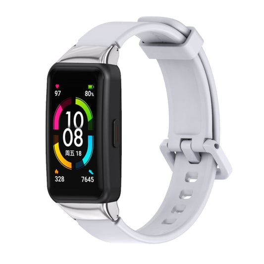 For Huawei Band 6 / Honor Band 6 / 7 MIJOBS Universal Breathable Silicone Watch Band(Grey) by MIJOBS