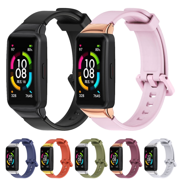 For Huawei Band 6 / Honor Band 6 / 7 MIJOBS Universal Breathable Silicone Watch Band(Pink) by MIJOBS