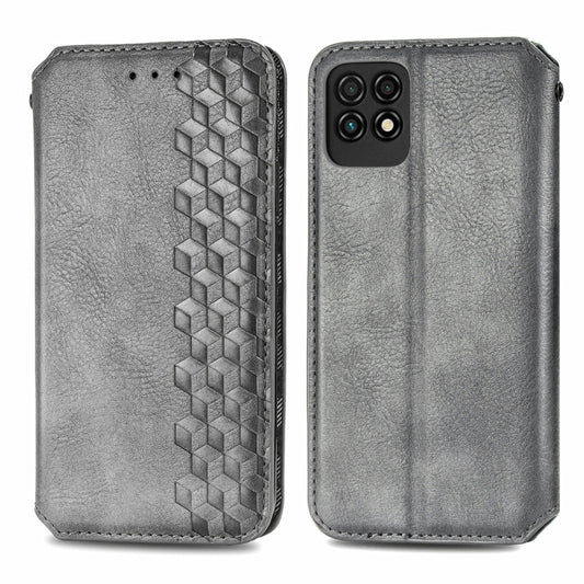 For Huawei Maimang 10 SE Cubic Grid Pressed Horizontal Flip Magnetic PU Leather Case with Holder & Card Slots & Wallet(Grey) by bashfashion