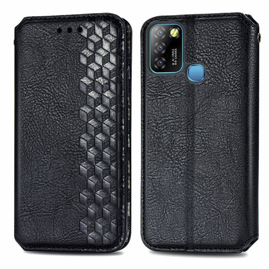 For Infinix Smart 5 Cubic Grid Pressed Horizontal Flip Magnetic PU Leather Case with Holder & Card Slots & Wallet(Black) by bashfashion