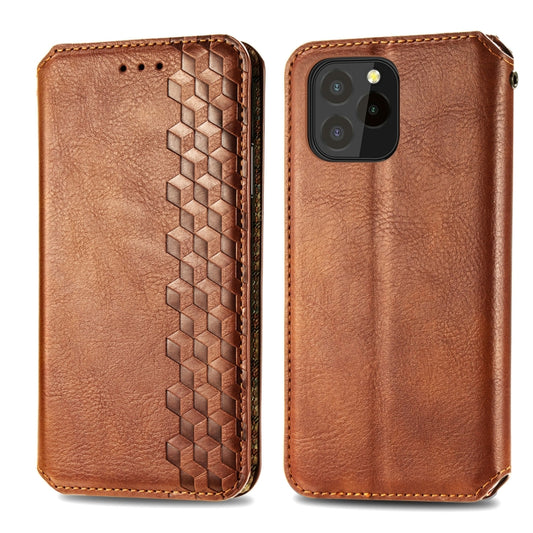For OUKITEL C21 Pro Cubic Grid Pressed Horizontal Flip Magnetic PU Leather Case with Holder & Card Slots & Wallet(Brown) by bashfashion