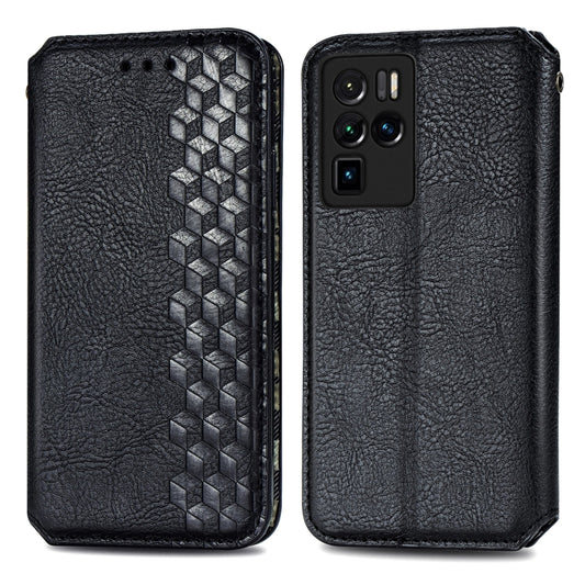 For ZTE nubia Z30 Pro Cubic Grid Pressed Horizontal Flip Magnetic PU Leather Case with Holder & Card Slots & Wallet(Black) by bashfashion