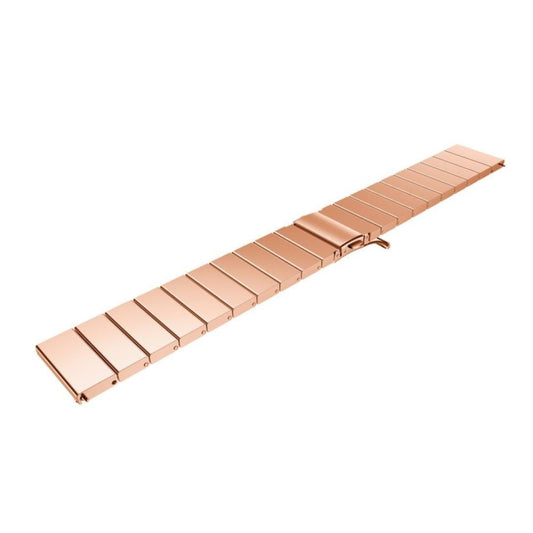 22mm For Samsung Smart Watch One-bead Steel Watch Band(Rose Gold) by bashfashion