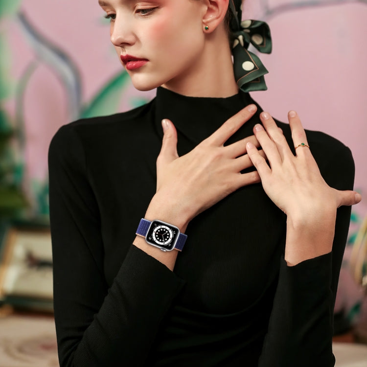 Hook and Loop Fastener Dual Section Watch Band For Apple Watch Ultra 49mm&Watch Ultra 2 49mm / Series 9&8&7 45mm / SE 3&SE 2&6&SE&5&4 44mm / 3&2&1 42mm(Pearl Pink) by bashfashion
