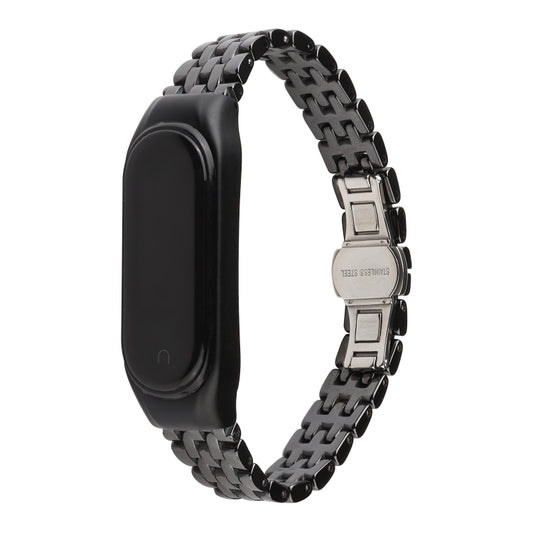 For Xiaomi Mi Band 6 / 5 Ceramics Watch Band(Five Beads Black) by bashfashion