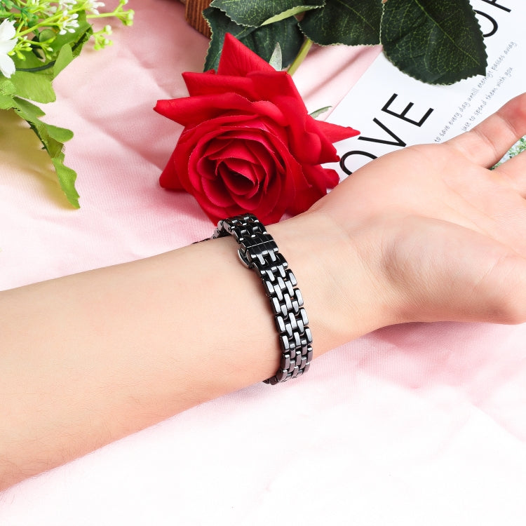 For Xiaomi Mi Band 6 / 5 Ceramics Watch Band(Five Beads Black) by bashfashion