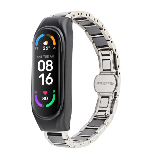For Xiaomi Mi Band 4 / 3 Ceramics Watch Band(Three Beads Black) by bashfashion