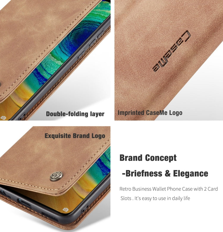 For Huawei Mate 30 4G / 5G CaseMe-013 Multifunctional Horizontal Flip Leather Case with Card Slot & Holder & Wallet(Brown) by CaseMe