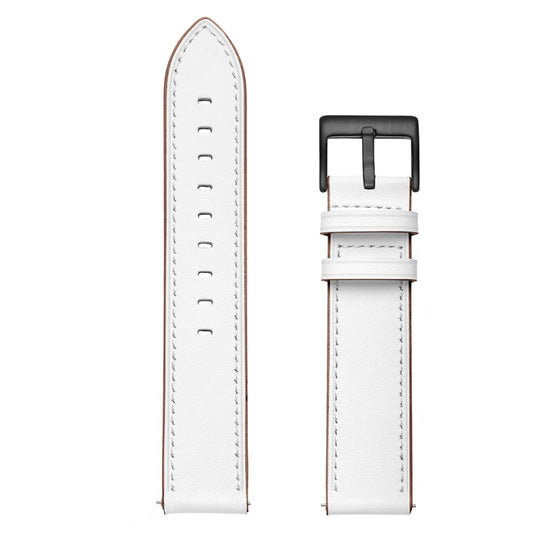 For Samsung Galaxy Watch 3 41mm Leather Watch Band(White) by bashfashion