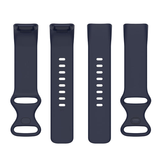 For Fitbit Charge 5 Silicone Watch Band, Size:S(Dark Blue) by bashfashion