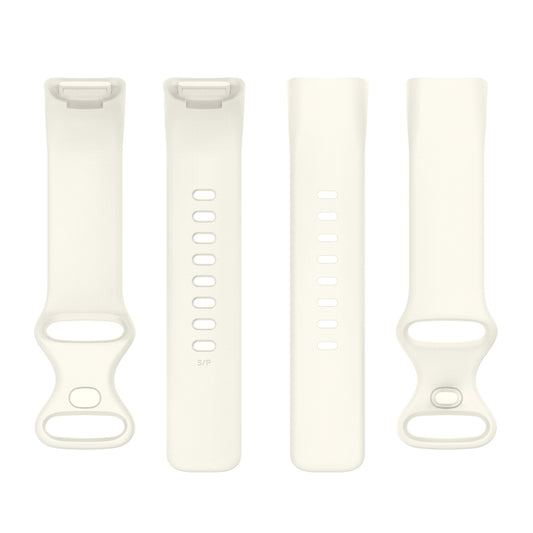 For Fitbit Charge 5 Silicone Watch Band, Size:S(Apricot) by bashfashion