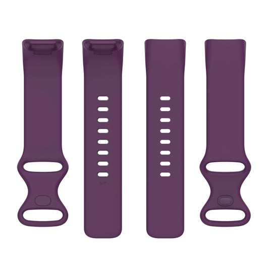 For Fitbit Charge 5 Silicone Watch Band, Size:L(Dark Purple) by bashfashion
