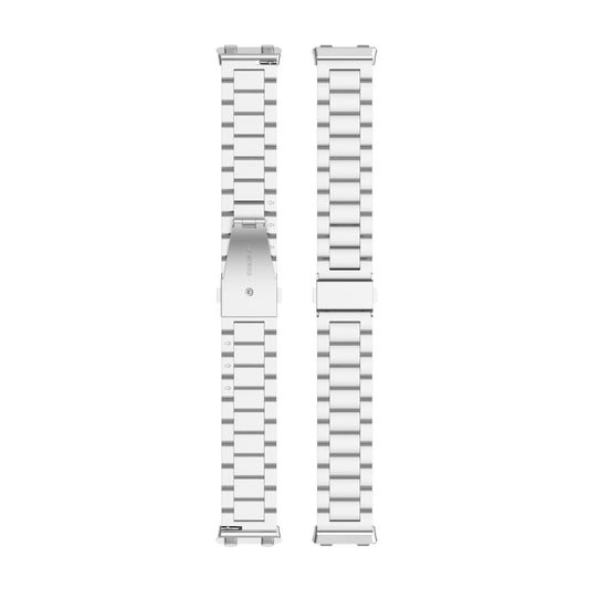 For OPPO Watch 2 42mm Stainless Steel Three-beads Watch Band(Silver) by bashfashion