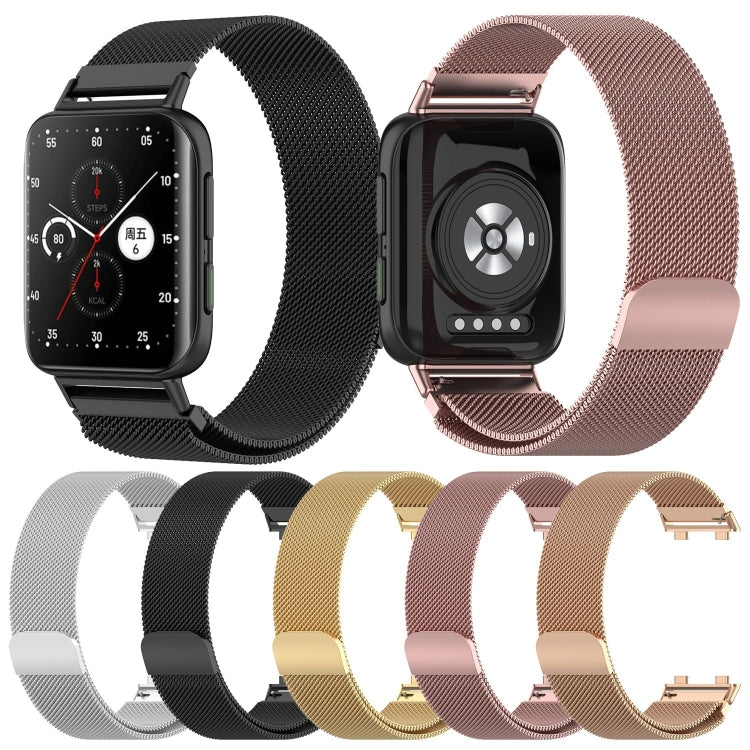 For OPPO Watch 2 42mm Milan Metal Watch Band(Silver) by bashfashion